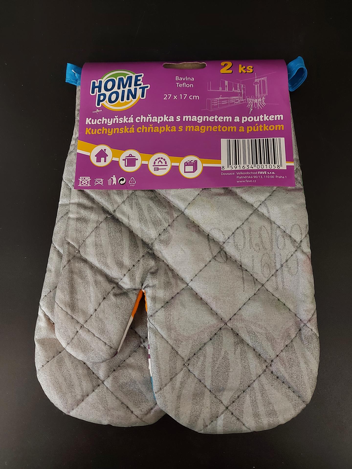 Kuchyňské chňapky s teflonem a magnetem 27x17 cm - Obrázek 3