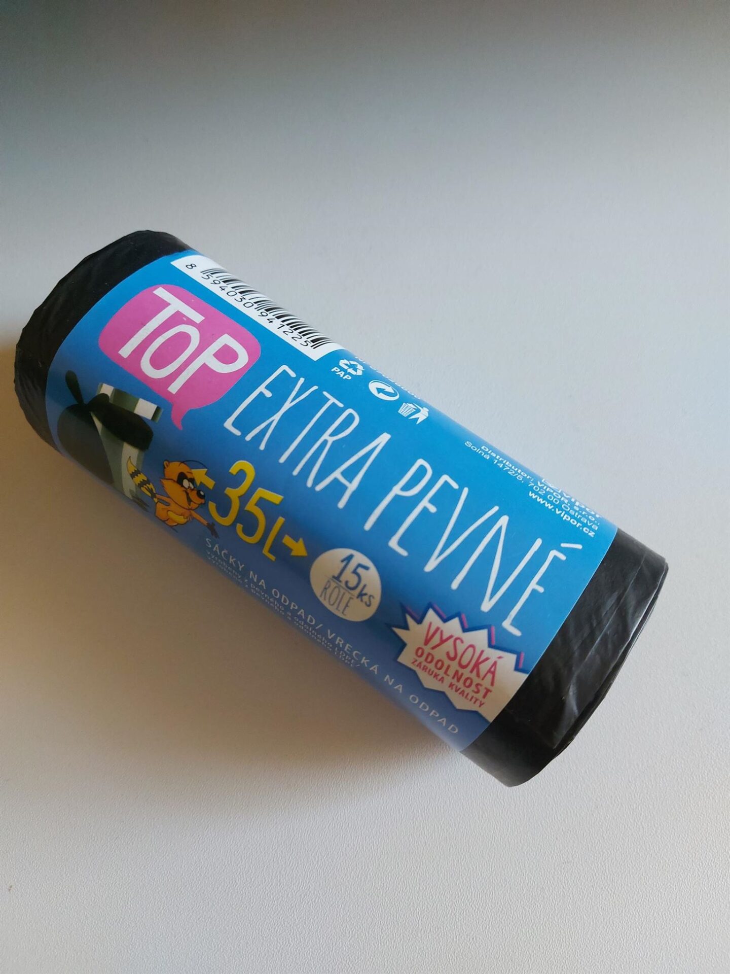 Sáček do koše LDPE EXTRA TOP 35 litrů, černý (15 ks)