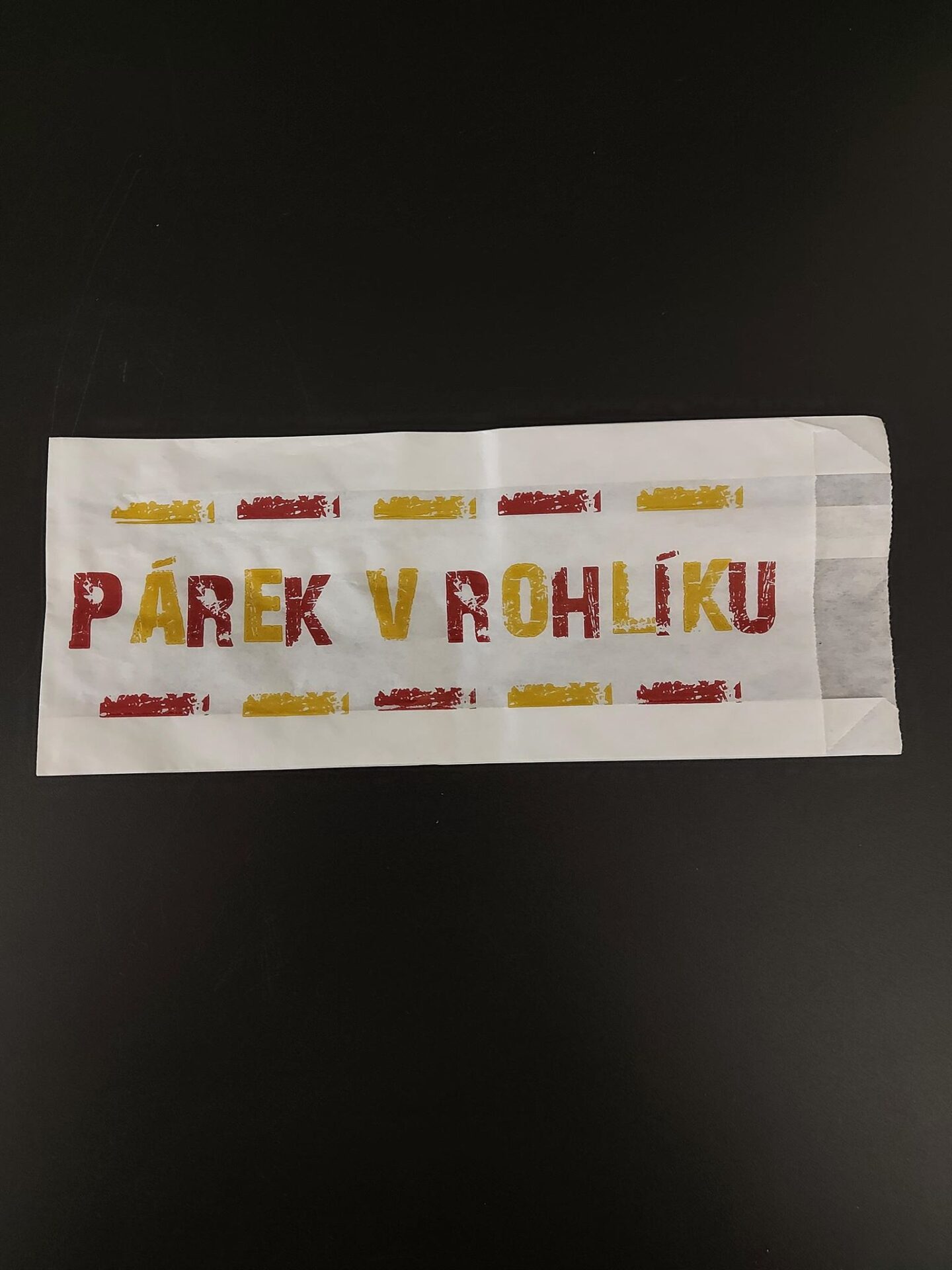 Sáček papírový na HOT DOG s potiskem 8+3x19 cm (300 ks)