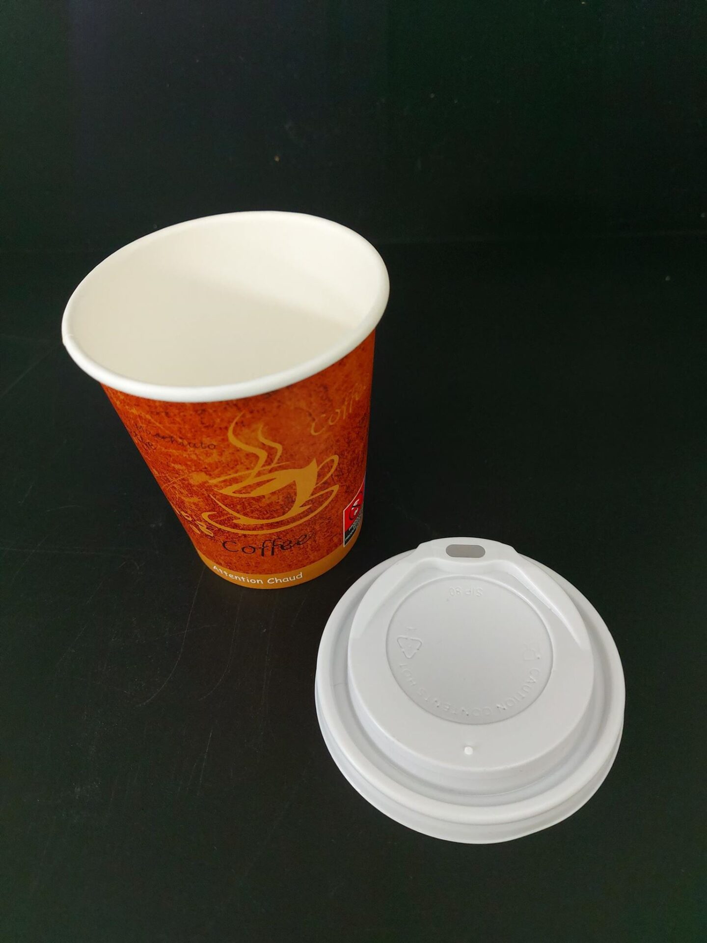 Kelímek papírový CTG hnědý s potiskem 0,2 l na kávu, průměr 80 mm (50 ks) - Obrázek 2