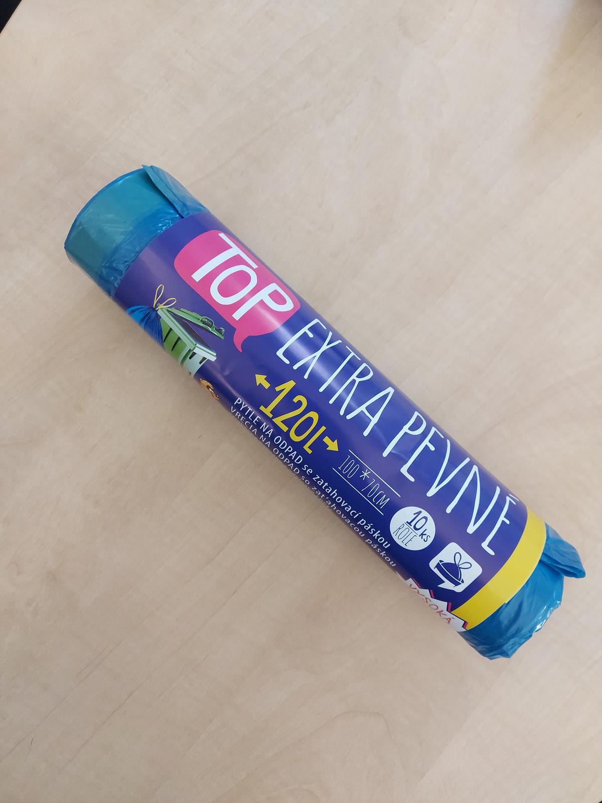 Pytel na odpad EXTRA TOP 120 litrů zatahovací, 70x110 cm (10 ks)