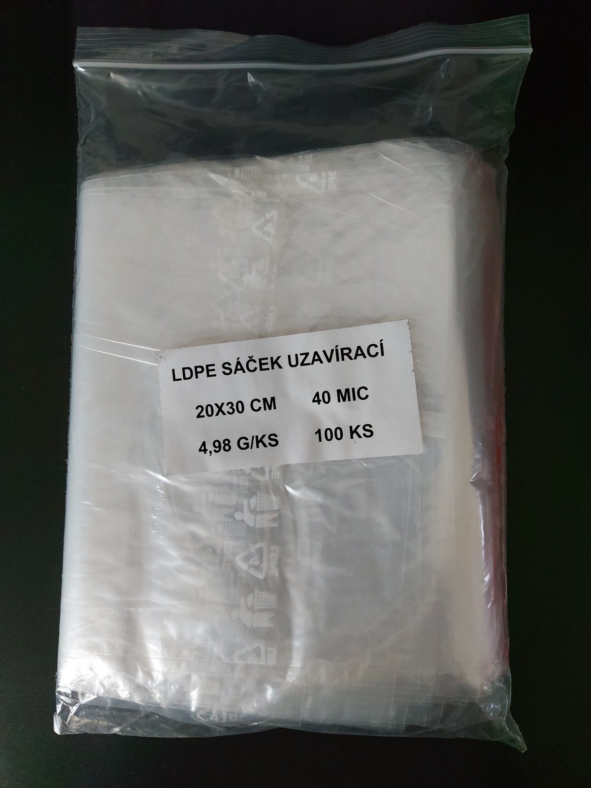 Sáček LDPE ZIP 20x30 cm (100 ks)
