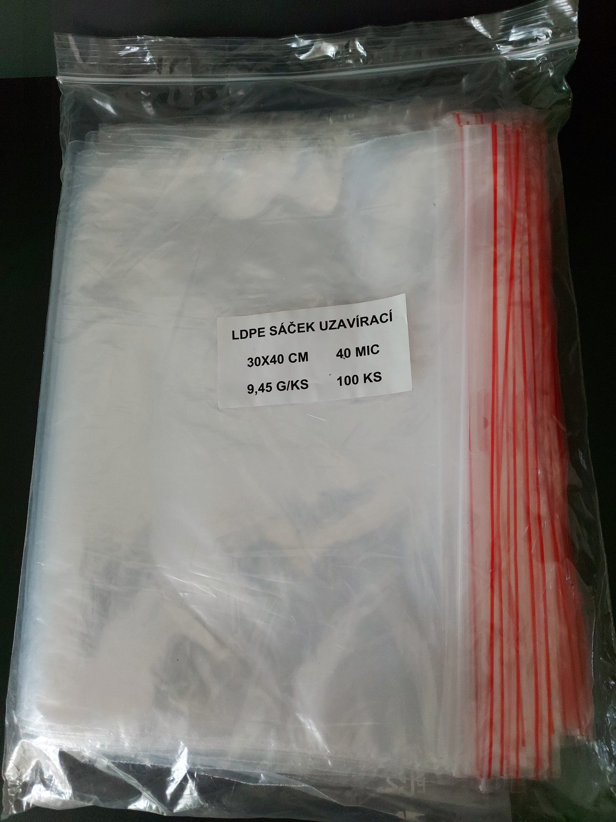 Sáček LDPE ZIP 30x40 cm (100 ks)