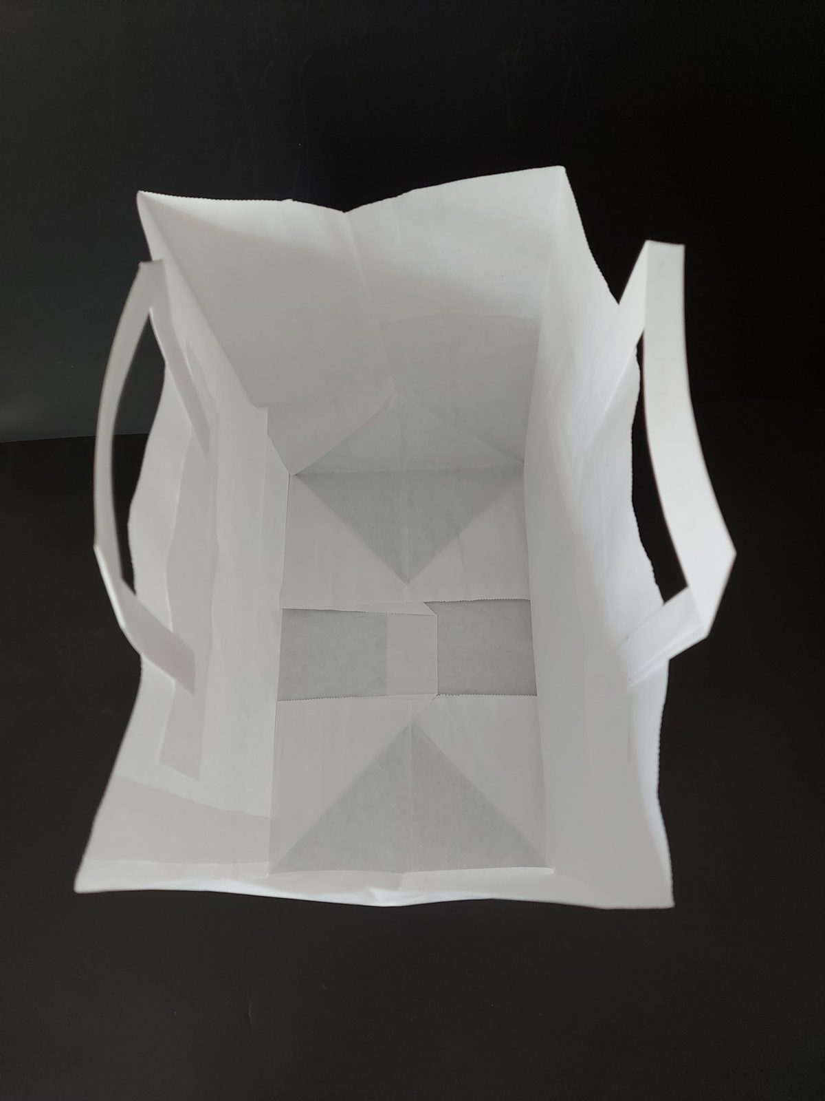 Taška papírová bílá s plochým uchem 260+170x250 mm - Obrázek 2