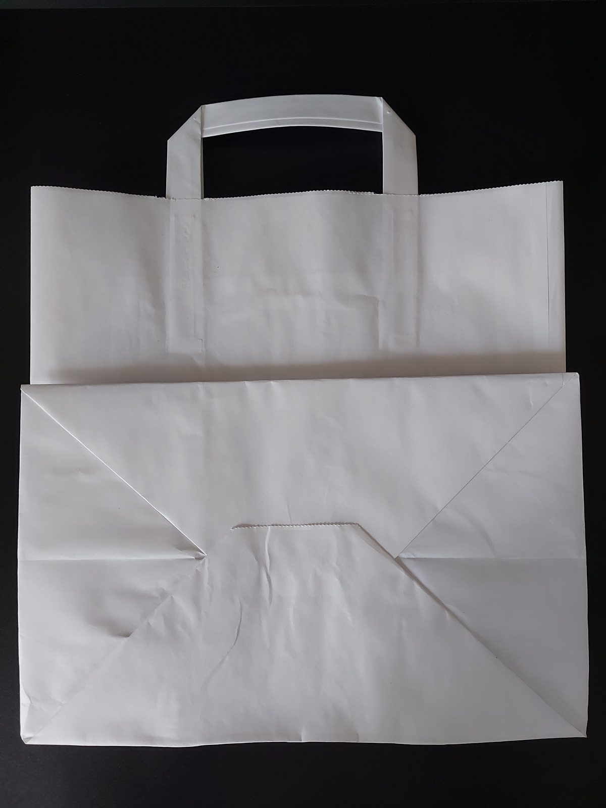 Taška papírová bílá s plochým uchem 260+170x250 mm - Obrázek 3