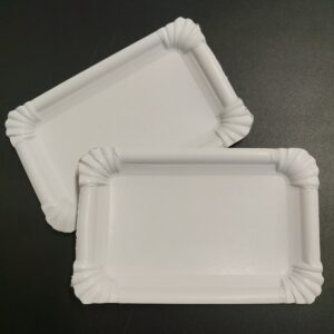 Tácek papírový bílý č. 3,  10x16 cm (100 ks)