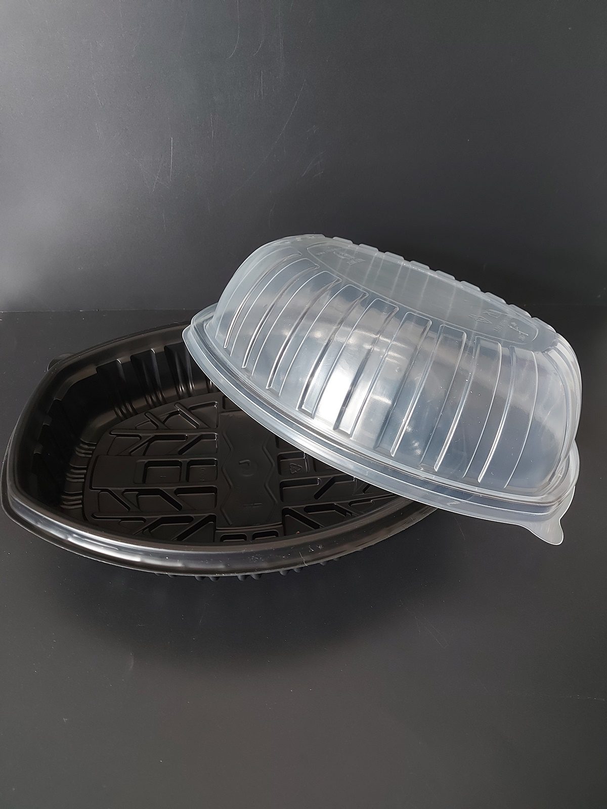 Miska plastová na jídlo PP 1-dílná, černá 1200 ml (30 ks) - Obrázek 3