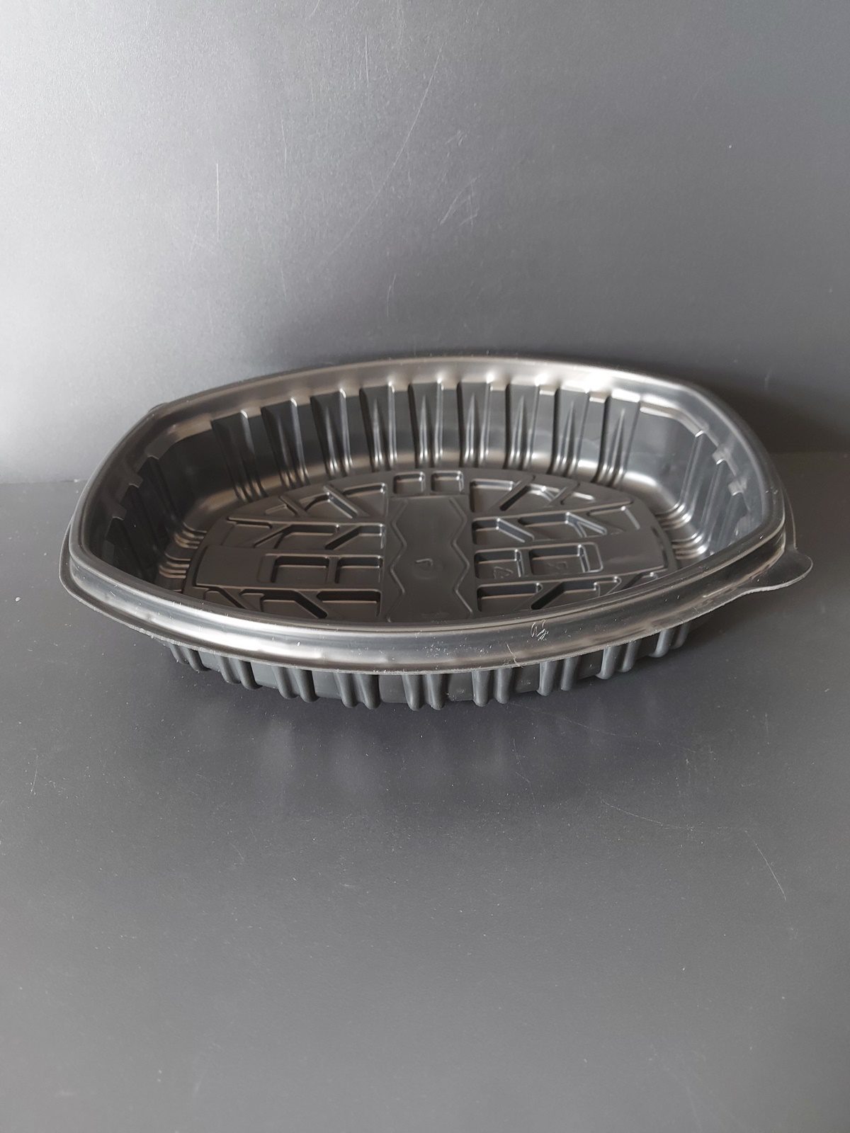 Miska plastová na jídlo PP 1-dílná, černá 1200 ml (30 ks)