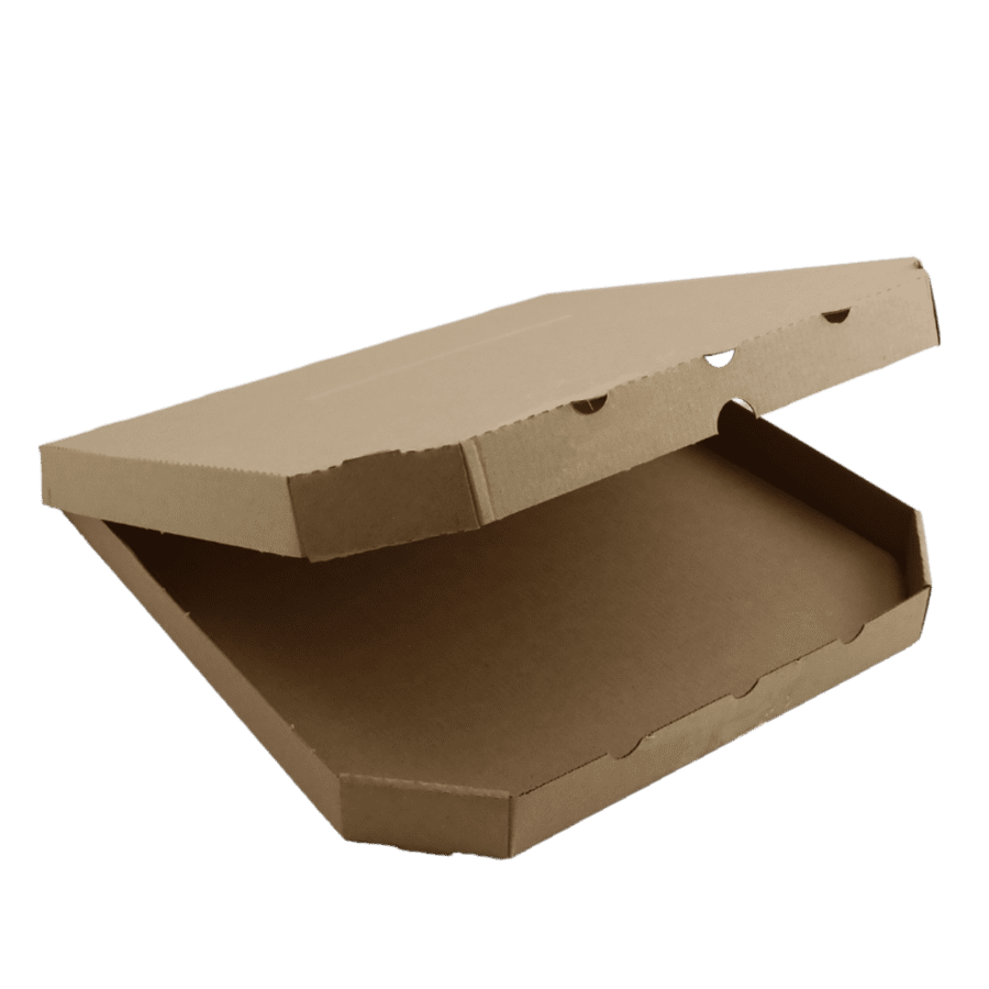 PIZZA krabice 40x40x4 cm hnědá bez potisku (100 ks)