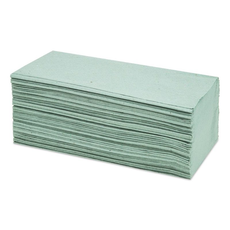 Papírové ručníky ZZ 1-vrstvé, zelené, 23x25 cm (balení 250 ks) - Obrázek 4