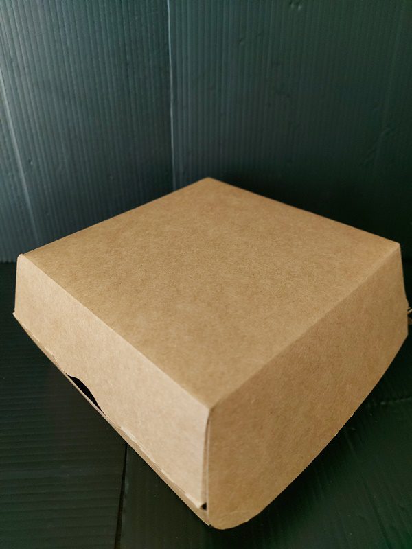 Box/krabička na hamburger KRAFT 140x140x70 mm (50 ks)