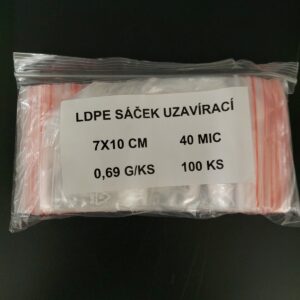 Sáček LDPE ZIP 7x10 cm (100 ks)