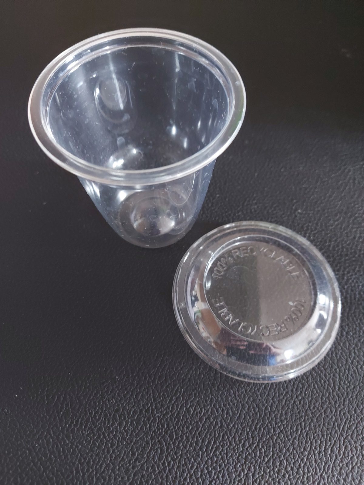 Kelímek plastový na dezert rPET 200 ml, průměr 76 mm, transparentní (50 ks)