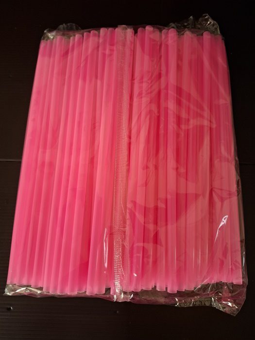 Plastová brčka JUMBO (opakovatelně použitelná) - růžová neon (150 ks) - Obrázek 4