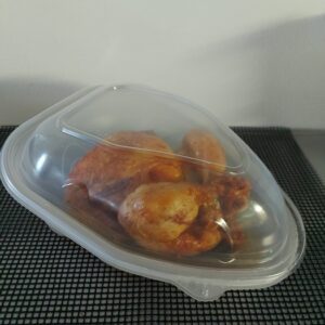 Miska/box na celé kuře s víčkem PP transparentní (75 ks)