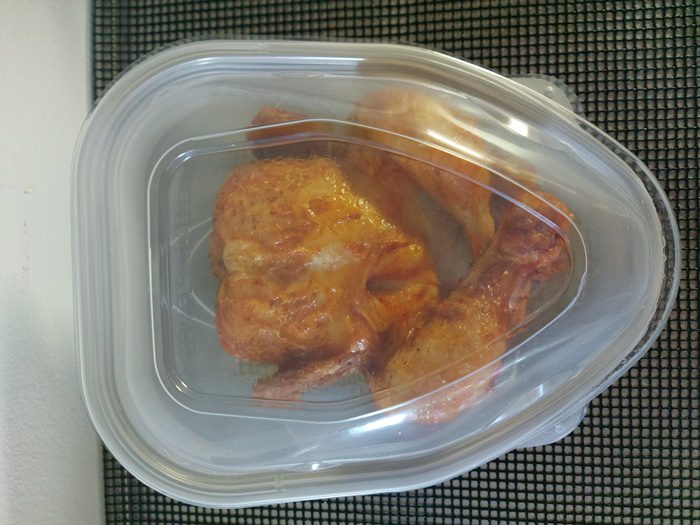 Miska/box na celé kuře s víčkem PP transparentní (75 ks) - Obrázek 3