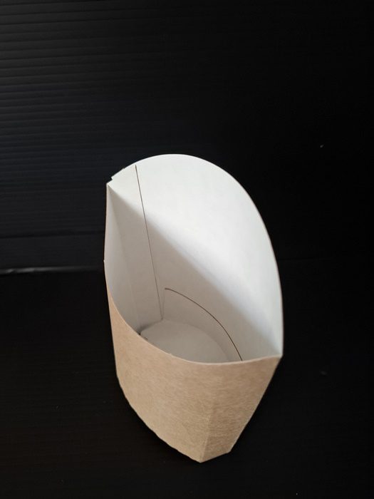 Kapsa papírová na hranolky Eko hnědá 105x50x110 mm (50 ks) - Obrázek 5