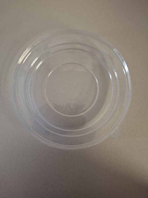 Víčko plastové rPET transparentní na misku Eko KRAFT na salát 500 ml a 750 ml, Ø150 mm (50 ks) - Obrázek 2