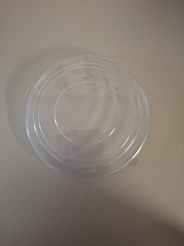 Víčko plastové rPET transparentní na misku Eko KRAFT na salát 500 ml a 750 ml, Ø150 mm (50 ks)