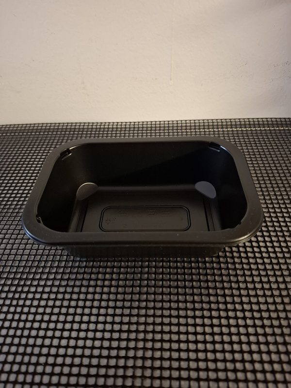 Zatavovací miska PP na polévku 350 ml hranatá černá (456 ks)